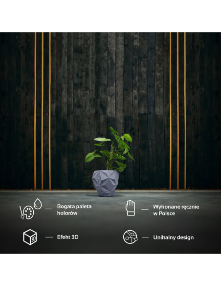 Donica Geometric Midnight Gray Poli 13 cm