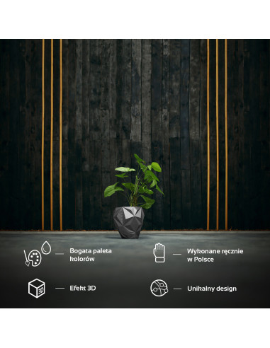 Donica Geometric Steel Poli 13 cm