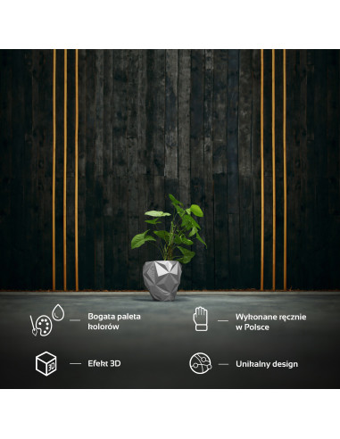 Donica Geometric Silver Poli 13 cm