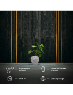 Donica Geometric White Poli...