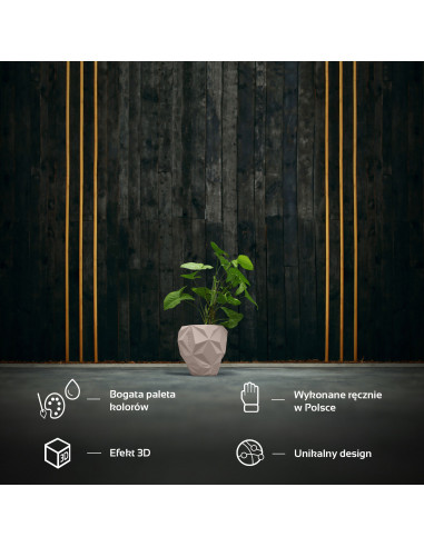 Donica Geometric Light Beige Poli 13 cm