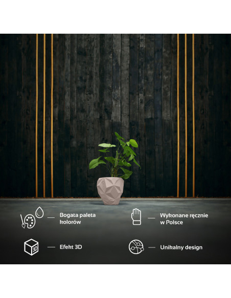 Donica Geometric Light Beige Poli 13 cm