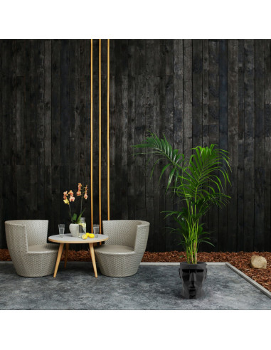 Donica Apollo Black Matt Poli 24 cm