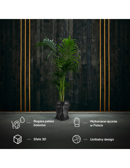 Donica Apollo Black Matt Poli 24 cm