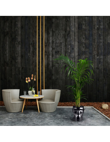 Donica Apollo Black Metallic Poli 24 cm