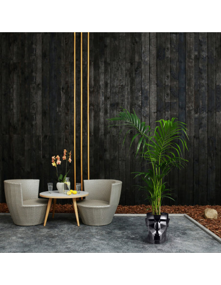 Donica Apollo Black Metallic Poli 24 cm