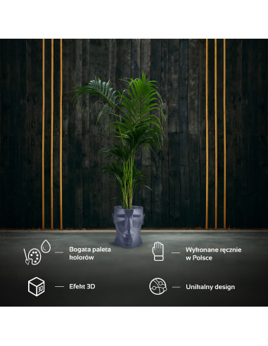 Donica Apollo Midnight Gray Poli 24 cm