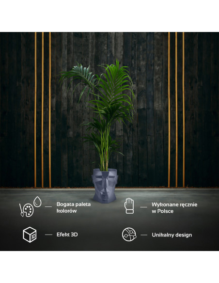 Donica Apollo Midnight Gray Poli 24 cm