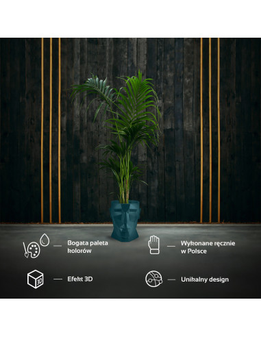 Donica Apollo Dark Turquoise Poli 24 cm