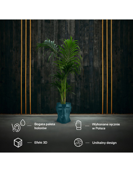 Donica Apollo Dark Turquoise Poli 24 cm