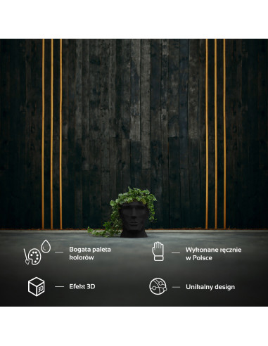 Donica Apollo Black Matt Poli 14 cm