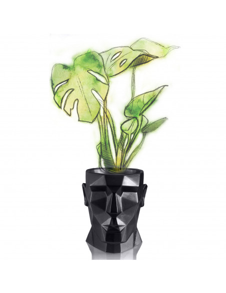 Donica Apollo Black Metallic Poli 14 cm