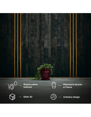 Donica Apollo Maroon Poli 14 cm