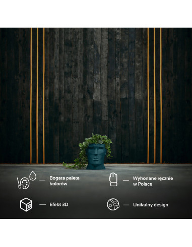 Donica Apollo Dark Turquoise Poli 12 cm