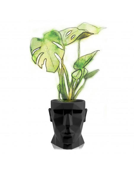 Donica Apollo Black Matt Poli 12 cm