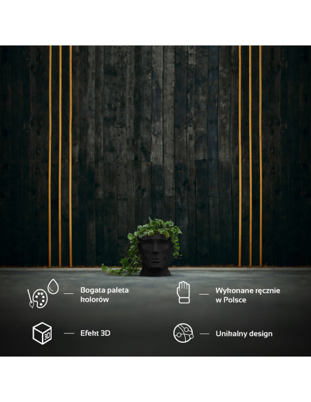 Donica Apollo Black Matt Poli 12 cm