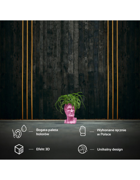 Donica Cezar Low-Poly Candy Pink Poli 10 cm