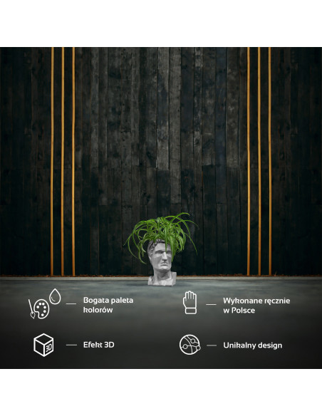 Donica Cezar Low-Poly White Poli Matt 10 cm