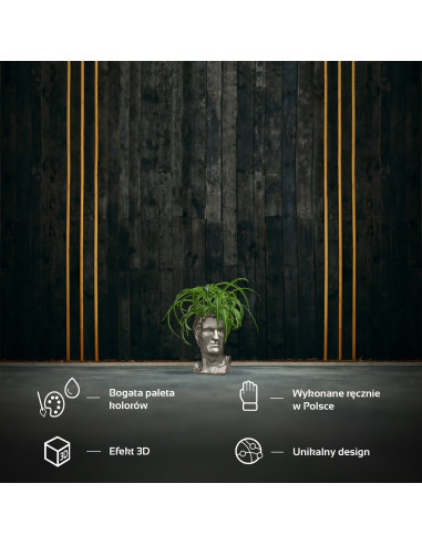 Donica Cezar Low-Poly Brass Poli 10 cm