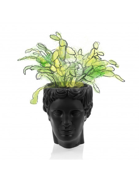 Donica Hermes Black Matt Poli 12 cm