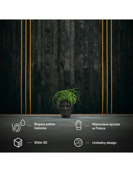 Donica Hermes Black Matt Poli 12 cm