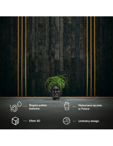 Donica Hermes Black Metallic 12 cm