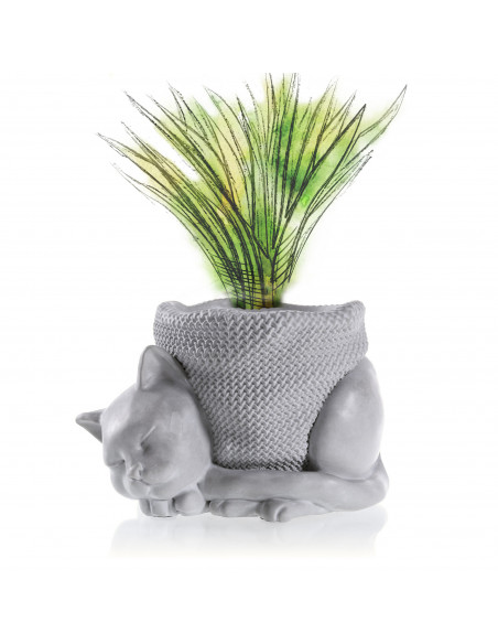 Donica Sleepy Cat Unpainted 12 cm