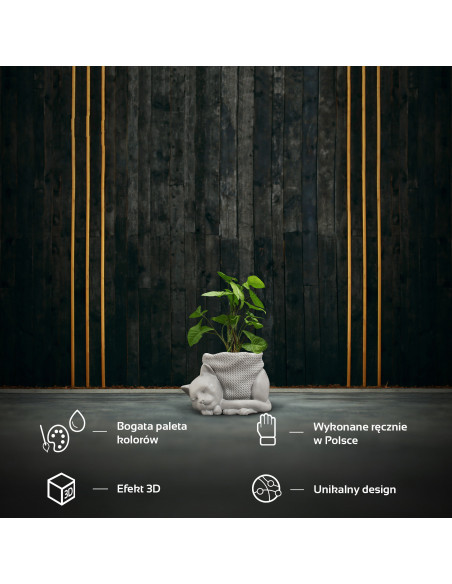 Donica Sleepy Cat Unpainted 12 cm