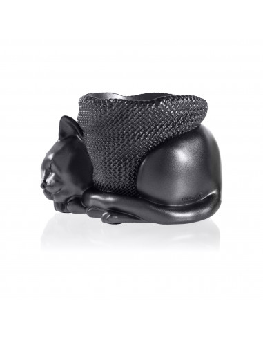 Donica Sleepy Cat Black Metallic 12 cm