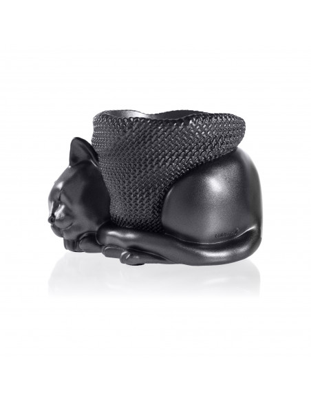 Donica Sleepy Cat Black Metallic 12 cm