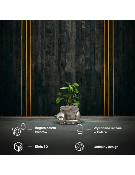 Donica Sleepy Cat Brass Poli 12 cm