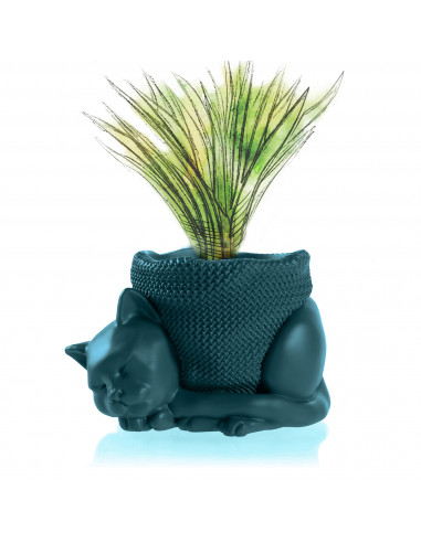 Donica Sleepy Cat Dark Turquoise Poli...