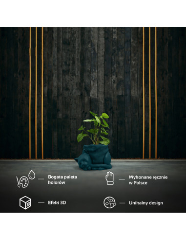 Donica Sleepy Cat Dark Turquoise Poli...