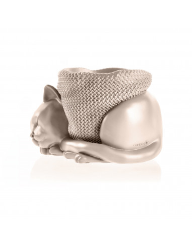 Donica Sleepy Cat Light Beige Poli 12 cm