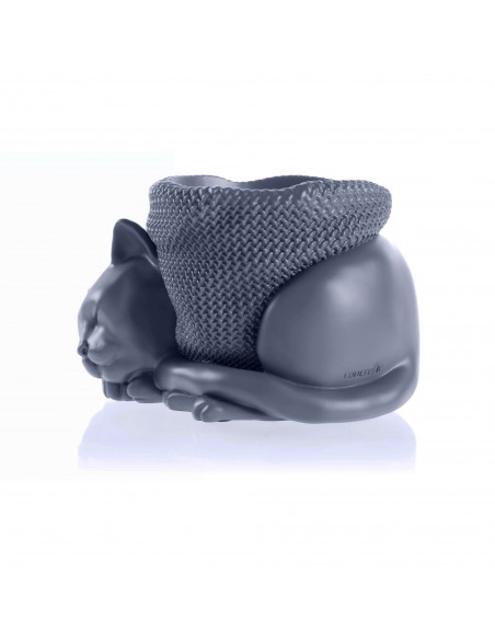 Donica Sleepy Cat Midnight Gray 12 cm