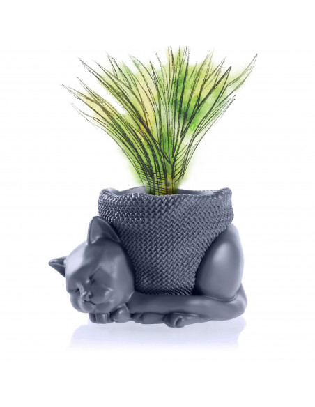 Donica Sleepy Cat Midnight Gray 12 cm