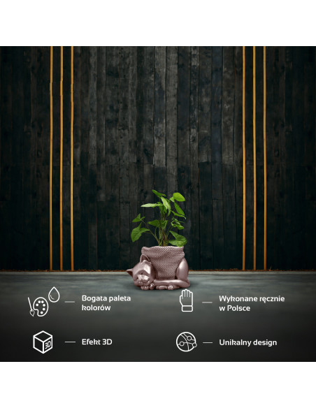 Donica Sleepy Cat Rose Gold Poli 12 cm