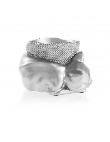 Donica Sleepy Cat Silver Poli 12 cm