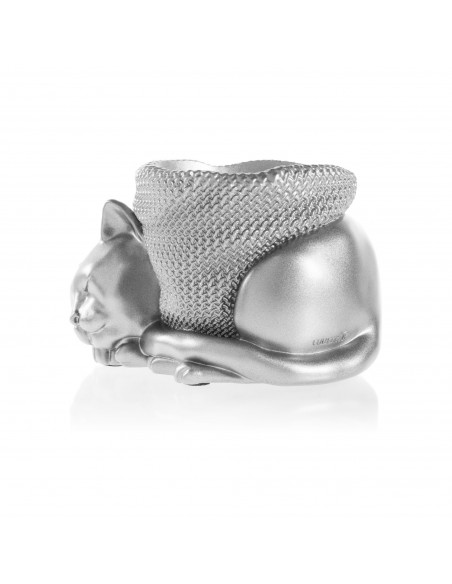 Donica Sleepy Cat Silver Poli 12 cm