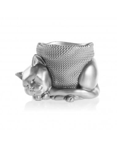 Donica Sleepy Cat Silver Poli 12 cm