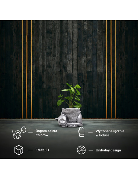 Donica Sleepy Cat Silver Poli 12 cm