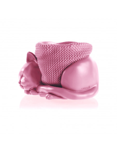 Donica Sleepy Cat Candy Pink Poli 12 cm