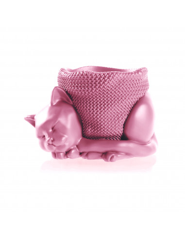 Donica Sleepy Cat Candy Pink Poli 12 cm