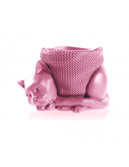 Donica Sleepy Cat Candy Pink Poli 12 cm