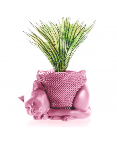 Donica Sleepy Cat Candy Pink Poli 12 cm