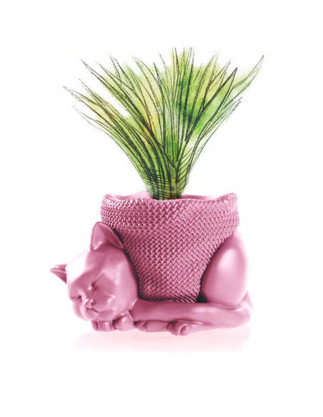 Donica Sleepy Cat Candy Pink Poli 12 cm