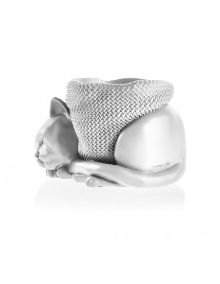 Donica Sleepy Cat White Poli Matt 12 cm