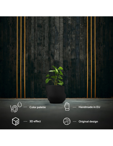 Donica Cut My Side Black Matt Poli 13 cm