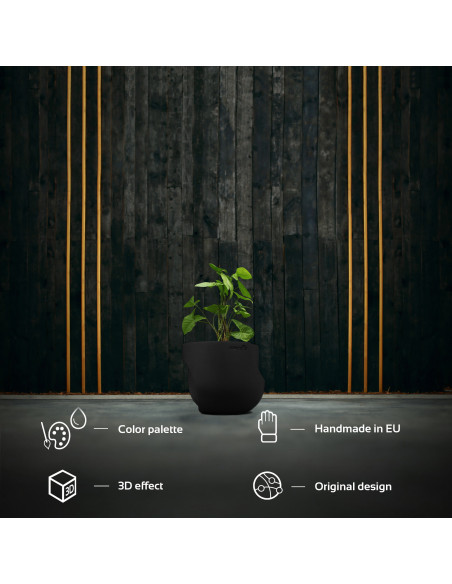 Donica Cut My Side Black Matt Poli 13 cm