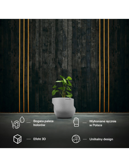 Donica Cut My Side White Poli Matt 13 cm